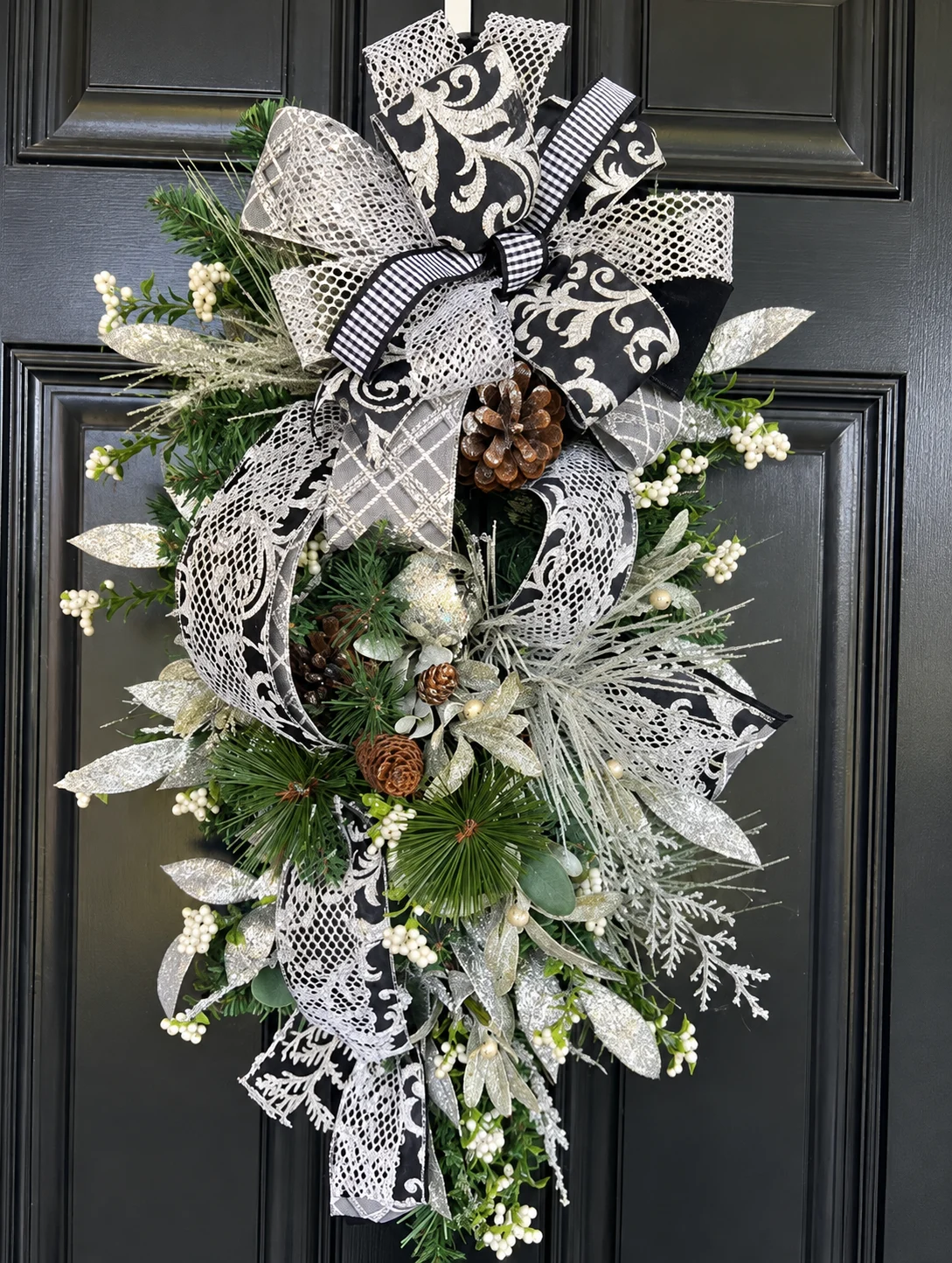 A welcoming holiday wreath